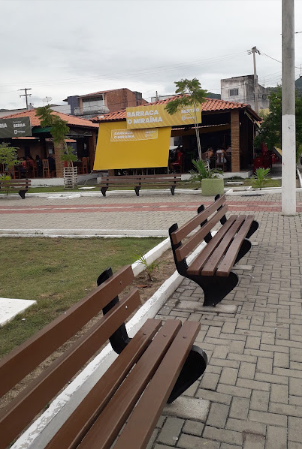 Praça da Prefeitura em frente à barraca
